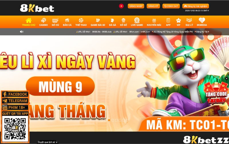 Giao diện trang chủ được thiết kế phù hợp với thị hiếu người chơi